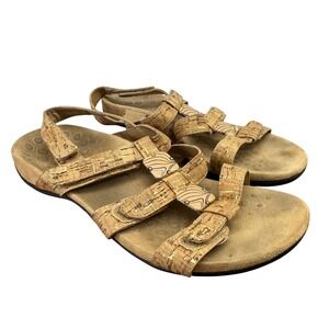 Vionic Amber Cork Adjustable Orthopedic Sandals Women's Size‎ 8 Summer Casual